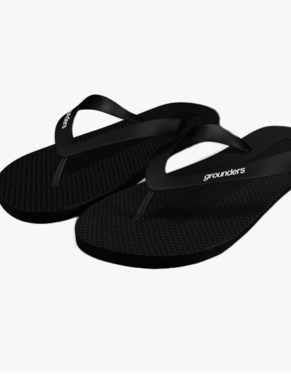 Grounders NWT Grounding Earthing Footwear Black Barefoot Sandals Flip Flops 6